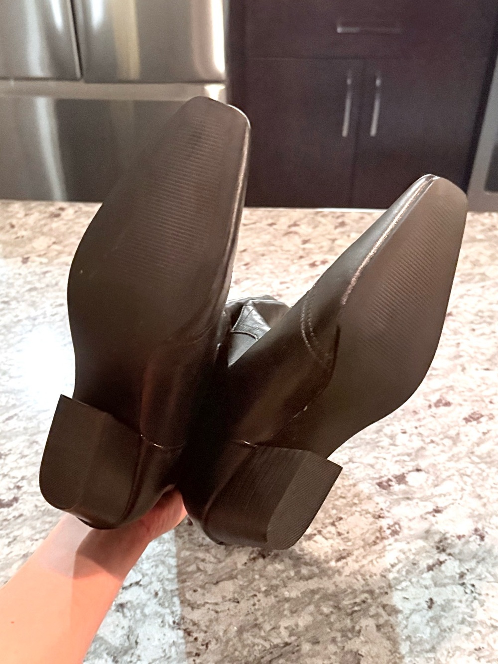 Steve Madden Dollie Black Leather Tall Western Boots Never Worn Cowboy Riding - Picture 11 of 11